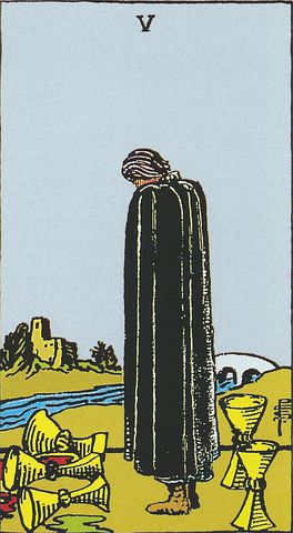 five of cups tarot card