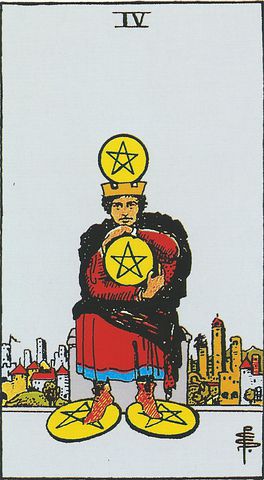 four of pentacles tarot card