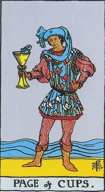 page of cups tarot card