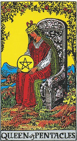 queen of pentacles tarot card