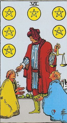 six of pentacles tarot card