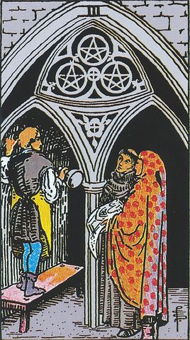 three of pentacles tarot card