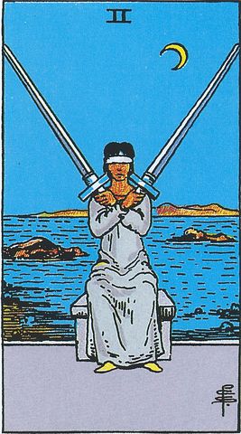 two of swords tarot card